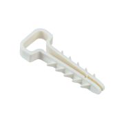 Дюбель-хомут PCD-F 05х10-45-100WH для плоского кабеля PA6.6 (уп.100шт) Jazzway 5054929