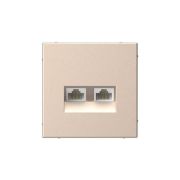 Розетка компьютерная 2-м ArtGallery RJ45 + RJ45 кат.5E механизм песочн. SE GAL001285