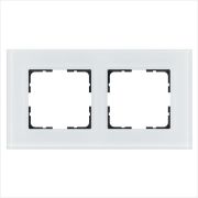 Рамка 2-м G-Glass стекло бел. White Glass Jasmart G1002GW