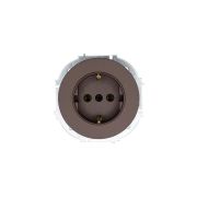 Розетка 1-м OSEN IP20 16А с заземл. ПБТ механизм шоколад LEZARD 743-7388-122B
