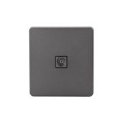 Розетка телевизионная TV СП ROUND MIELE титан Kranz KR-78-0723-2