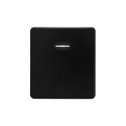 Выключатель 1-кл. СП ROUND MIELE 10А с подсветкой оникс Kranz KR-78-0713-3