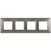 Рамка 4-м Elegance 14-5004-16 для розеток и выключателей титан Эра Б0065819