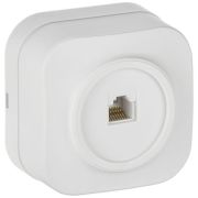 Розетка компьютерная ОП GLORY РК10-ХБм RJ45 кат.5E бел. матов. IEK EKH10-K01M