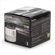 Фонарь аккумуляторный кемпинговый GFL005 11Вт 410лм Li-ion 1200мА.ч Solar LED GAUSS GF005