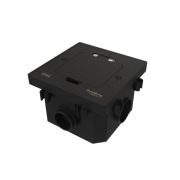 Лючок MultiDesk MDK20 на 2мод. IP44 с монтажной коробкой для бетонных полов черн. матов. SE MDK20202MBC