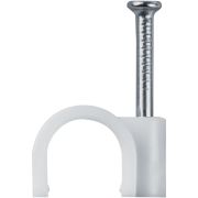 Скоба крепежная круглая с гвоздем d14мм OCR-14-50 пластик. (уп.50шт) ОНЛАЙТ 90696