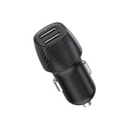 Устройство зарядное автомобильное с двумя портами USB-А + USB-A 12Вт со световой индикацией черн. Rexant 18-2220