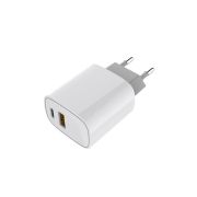 Устройство зарядное сетевое с двумя портами USB-A + USB-C 20Вт Rexant 18-2207