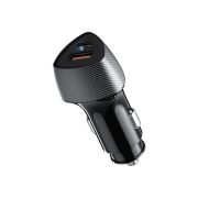 Устройство зарядное автомобильное с двумя портами USB-A QC 3.0 + USB-C PD 20Вт со световой индикацией черн. Rexant 16-0241