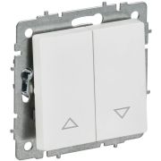 Выключатель жалюзи СП BRITE ВС10-1-5-БрАБ 10А механизм арктич. бел. IEK BR-V15-0-10-K91