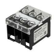 Блок зажимов клеммный БЗД 3х-полюсный 10.0кв.мм 50А на DIN-рейку Rexant 11-2166