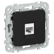 Розетка компьютерная СП FLITE РК5е-1-0-ФлЧ RJ45 кат.5E UTP механизм черн. IEK FI-K12-1-K02