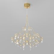 Светодиодная люстра с декором из хрусталя и с пультом дистанционного управления