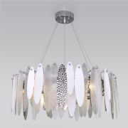 Умная подвесная люстра с фактурным стеклом