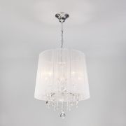 Люстра подвесная с абажуром и хрусталем