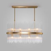 Умная подвесная люстра со стеклянным рассеивателем