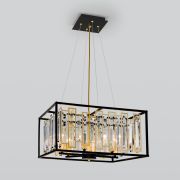 Умная подвесная люстра с хрусталем