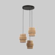 Подвесной светильник с тканевыми абажурами