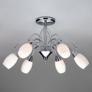 Люстра потолочная с плафонами из стекла