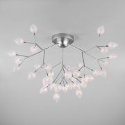 Умная потолочная люстра серебряного цвета