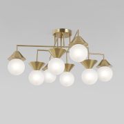 Умная потолочная люстра со стеклянными фактурными плафонами