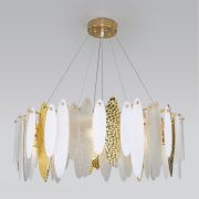 Умная подвесная люстра с фактурным стеклом