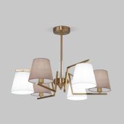 Умная потолочная люстра с тканевыми абажурами