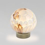 Настольная лампа со стеклянным плафоном ручной работы