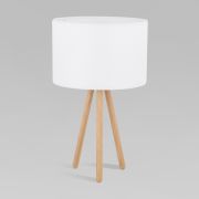 Настольный светильник с тканевым абажуром