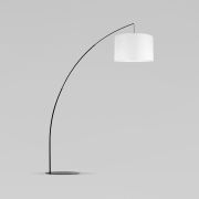 Напольный светильник с тканевым абажуром