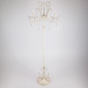 Торшер с хрусталем белый