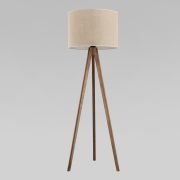 Напольный светильник с тканевым абажуром