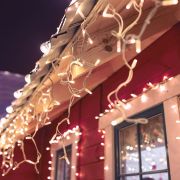 Новогодняя гирлянда бахрома белый с эффектом мерцания 3*0,6м IP65