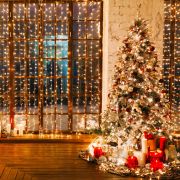 Новогодняя гирлянда занавес белый 2*3м IP20