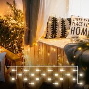 Светодиодная гирлянда занавес теплый белый 1,5*1м IP20