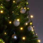 Гирлянда занавес на ель теплый белый 0,45*1,5м IP20