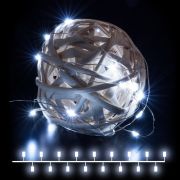 Гирлянда нить «Роса» белый на батарейках 3м IP20
