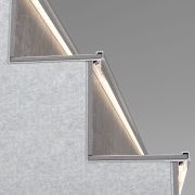 LL-2-ALP025 Встраиваемый алюминиевый профиль для подсветки ступеней (под ленту до 11mm)