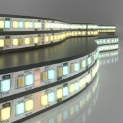 Лента светодиодная 24 В 16 Вт/м 240 Led/м 2835+2835 IP20, MIX теплый белый 3300K/холодный белый 6500K, 5 м