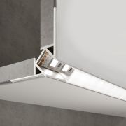 Встраиваемый угловой алюминиевый профиль (внешний угол) для светодиодной ленты