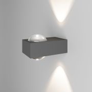 Уличный настенный светильник со светодиодами Lenses серый