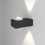 Уличный настенный светильник со светодиодами Lenses черный