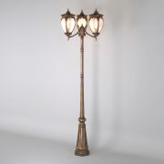 Уличный светильник на столбе Andromeda F/3 черное золото IP44