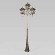 Уличный светильник на столбе Cassiopeya F/3 черное золото IP44