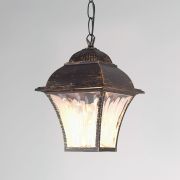 Уличный подвесной светильник Apus H черное золото IP33