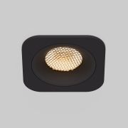 Светильник встраиваемый светодиодный с антибликовой решеткой Tetro 10W 3000K черный IP44