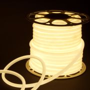 Светодиодный гибкий неон 220 В 9.6 Вт/м 144 Led/м 2835 IP67, круглый дневной белый 4200 K, 50 м