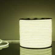 Светодиодный гибкий неон 220 В 9.6 Вт/м 144 Led/м 2835 IP67, круглый холодный белый 6500К, 50 м