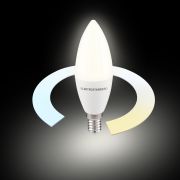 Умная лампа Свеча LED C37 Е14 7W 3300К-6500К CCT+DIM (BLE2779)